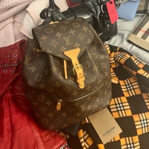 Louis Vuitton Monogram Canvas Backpack - Brown with Tan Trim